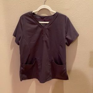 Purple label healing hands scrub top